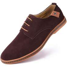 Men's Classic Suede Oxford Shoes - 淺灰色 - 查看 4