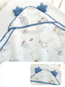 1pc Newborn Soft Swaddling Blanket Windproof Baby Wrap For Outdoor Use Love Valentine