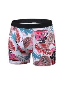 5入組男士新奇印花短褲套裝，透氣，禮物 - 彩色 - 查看 4