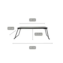 Suporte de Notebook Apoio para Trabalho Home Office Bandeja Café Da Manhã Na Cama - Preto - Visão 6