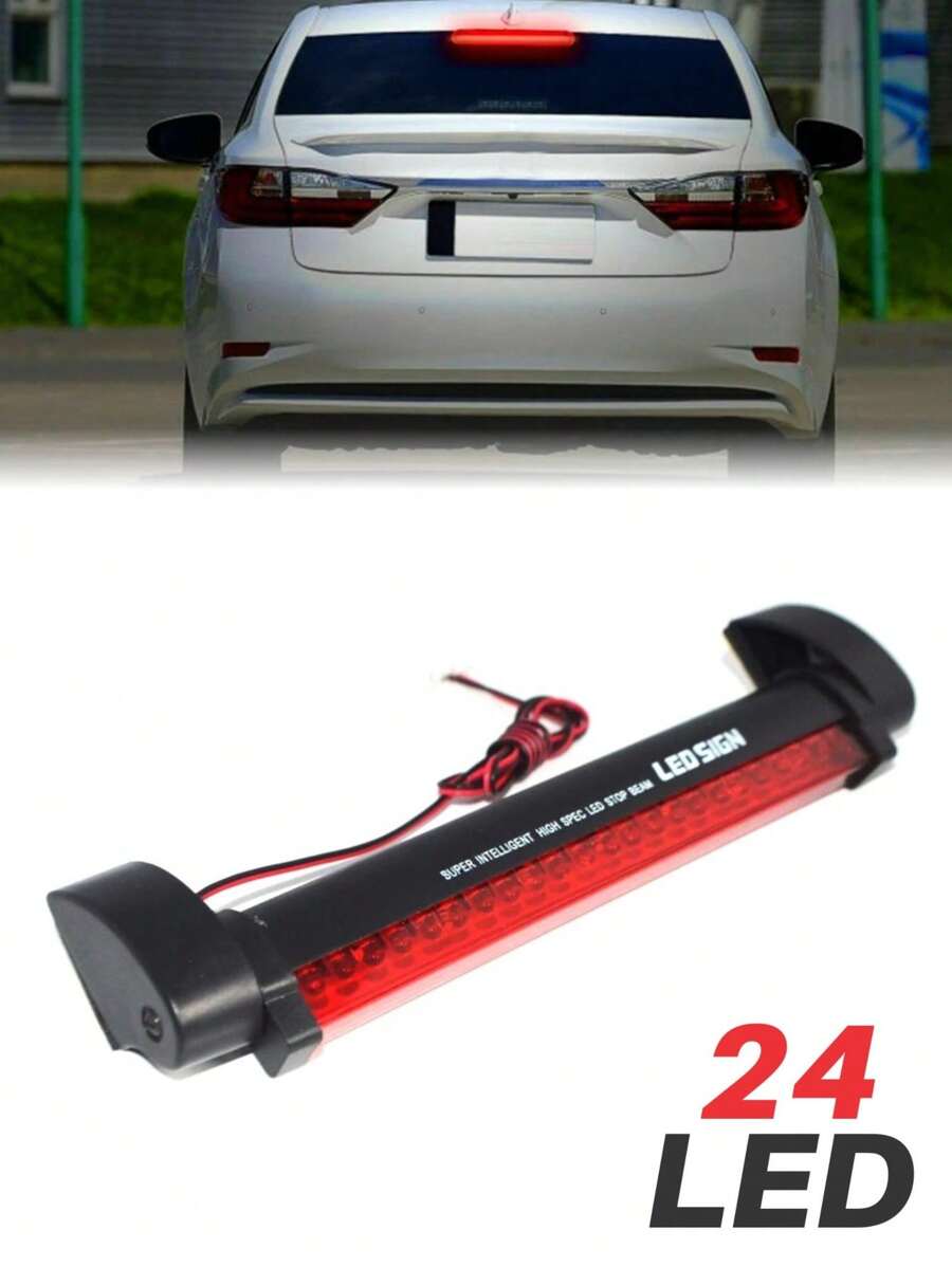 Lampara LED luz trasera de coche 24 SMD 24cm luz de estacionamiento trasera Universal, luz roja de 12V - Rojo - Ver 1