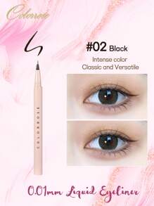 COLORROSE 超细液体眼线笔、眼线笔、下睫毛笔、卧蚕阴影笔、颜色浓烈、墨水流动顺畅、快干、防水防汗、黑色、600mg - 02黑色 - 查看 1