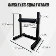 Upgraded Single Leg Squat Stand With Adjustable Function, Single Leg Squat Roller, Bulgarian Split Squat Stand For Leg Strength Training - Black - View 2