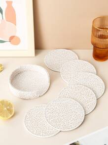 6pcs Marble Pattern Coaster