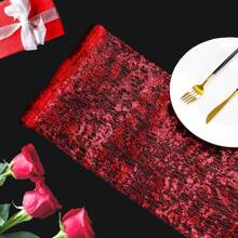 1 pieza Corredor de mesa brillante con malla metálica con purpurina para mesa de decoración de eventos, bodas, duchas nupciales, fiestas de cumpleaños