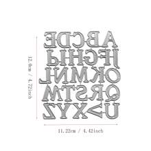 Molde de Corte de Metal Faça Você Mesmo Scrapbook Quatro Estações Decoração Cartão de Saudação 3D 26 Letras Maiúsculas e Minúsculas Criativas 0-9 Modelo de Número 2024 Novo
