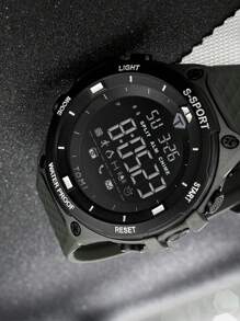 TOMI干電池單盒裝兒童、青年、學生簡約美式戶外運動電子手錶，適用於日常生活 - 軍綠色 - 查看 3