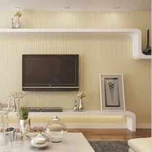1 rollo de pegatinas de pared no tejidas con líneas asimétricas, sin autoadhesivo, de estilo moderno y personalizado, adecuado para decoración de habitaciones, reparación de paredes y fondo de TV - Multicolor - Ver 2