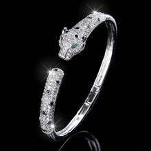 1 Máy Tính Sáng Tạo Phong Cách Hip-Hop Da Báo Dát Đá Cubic Zirconia Lắc Tay, Trang Sức Thời Trang Cao Cấp - vòng đeo tay - Xem 11