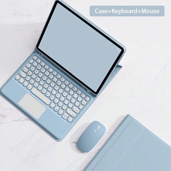 Magnetische Tastatur Hülle mit integrierter Maus-Touchpad-Tastatur kompatibel mit iPad 10.2 2022, iPad Pro 11, iPad Air 6 2024, iPad Air 5, iPad Air 4, iPad Air 3, iPad Pro 10.5, iPad 10.2 8. Gen, iPad 9. Gen