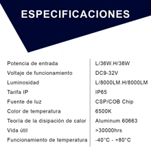 2 Piezas Focos Delanteros Hiperled Nissan Tsuru Altas Y Bajas 3 Caras 40w 16000 Lm Conector H4 - H4 - Ver 7