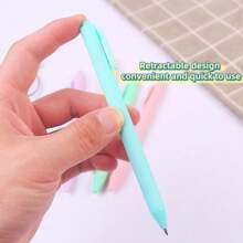 12 PCS Random Color Ballpoint Pen, Comfortable Stylus, Soft Retractable Beautiful Diary Pen, Black Ink Midpoint 1.0mm Gift Pen, Cute Fountain Pen Office Supplies