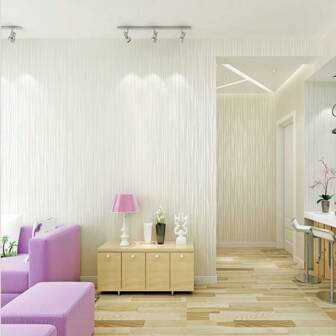 1 Roll Of Asymmetrical Line Non-Self-Adhesive Non-Woven Wall Stickers, Simple Personalized Modern Suitable For Room Decoration Wall Repair Tv Background Wall