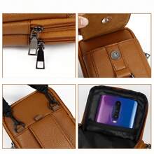 Bolsa de cintura multifuncional, casual e impermeable para exteriores. Bolso cruzado impermeable de PU para senderismo, resistente a arañazos y al desgaste. Bolsa de mensajero, mochila, bolsa de cinturón para regalo de Navidad, día de Acción de Gracias, vacaciones, estudiante, de gran capacidad, de moda, casual, Goyard, vintage, divertida, de viaje, de pecho, lateral, de sillín, de hobos, de cadera, para hombres, artículos de viaje, retro, para vacaciones, para hombres