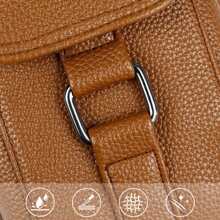 Bolsa de cintura multifuncional, casual e impermeable para exteriores. Bolso cruzado impermeable de PU para senderismo, resistente a arañazos y al desgaste. Bolsa de mensajero, mochila, bolsa de cinturón para regalo de Navidad, día de Acción de Gracias, vacaciones, estudiante, de gran capacidad, de moda, casual, Goyard, vintage, divertida, de viaje, de pecho, lateral, de sillín, de hobos, de cadera, para hombres, artículos de viaje, retro, para vacaciones, para hombres