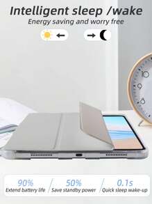 Bao da bảo vệ chống sốc đựng bút chì iPad, Vỏ mềm TPU đơn giản/thường ngày/Bán chạy nhất Bao da máy tính bảng lật iPad, Tương thích với iPad Mini 4/5/6/9.7/10.2/10.5/10.9/10th Gen/11 inch/12.9 inch/Air 11 inch (M2)-2024/Air 13 inch (M2)-2024/Pro 13 inch (M4)-2024/Pro 11 inch (M4)-2024 Các mẫu Apple - xám - Xem 8
