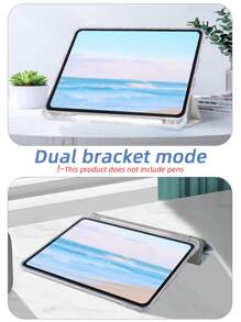 Bao da bảo vệ chống sốc đựng bút chì iPad, Vỏ mềm TPU đơn giản/thường ngày/Bán chạy nhất Bao da máy tính bảng lật iPad, Tương thích với iPad Mini 4/5/6/9.7/10.2/10.5/10.9/10th Gen/11 inch/12.9 inch/Air 11 inch (M2)-2024/Air 13 inch (M2)-2024/Pro 13 inch (M4)-2024/Pro 11 inch (M4)-2024 Các mẫu Apple - xám - Xem 4