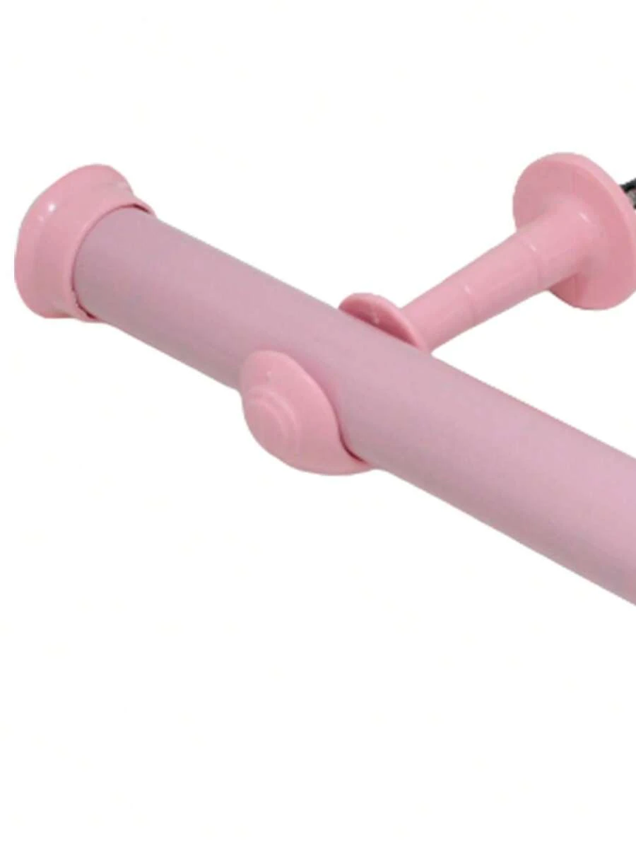 Varão de Cortina 1,50mts 28mm Europa Janela/Quarto/Sala Cores variadas - Rosa Bebê - Visão 1