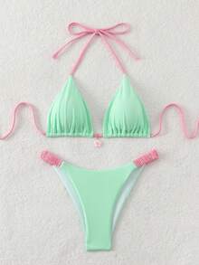 New Summer Bikini Swimsuit, Cute Floral Design, Sexy Vacation - Multicolor - View 5