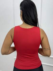 Women Tank Tops & Camis - 紅色 - 查看 3