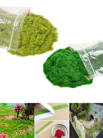 1pc Model Scene Making Static Grass Powder,Grass Cashmere Powder ,Green Fake Grass, Fairy Garden Miniatures,DIY Artificial Sand Table Micro Landscape Building,For Realistic Diorama Sand Table Simulation - Perfect For Christmas, Halloween