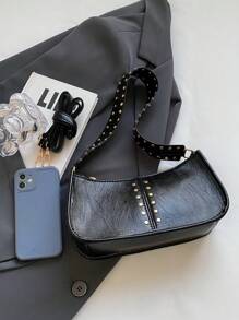 Túi xách thời trang mới hợp thời trang thanh lịch tối giản dành cho trường học, đi lại, giản dị, du lịch và vui chơi - màu đen - Xem 5