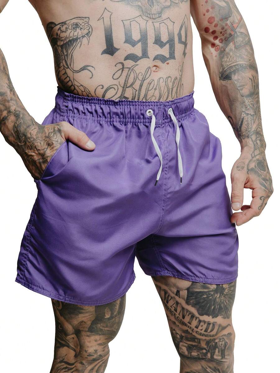 Men T-Shirt Co-Ords - Purple - View 1