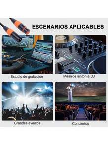 10 Conector  Xlr Para Canon Electrónica Audio Macho Y Hembra - Multicolor - Ver 6