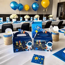 12PCS Outer Space Party Favors Bags With Stickers Space Paper Goodie Gift Bags Planet Astronaut Candy Treat Bags Starry Sky Galaxy Party Gift Bags For Astronaut Science Themed Birthday Party