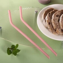 4 piezas de Pajitas reutilizables de silicona para la cocina, regalo de Navidad