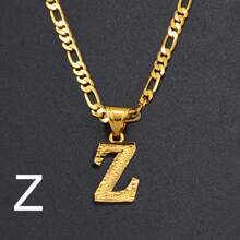 1pc Ladies' Gold Or Silver A-Z Alphabet Pendant Necklace, Charm Jewelry For Birthday/Party/Wedding - Gold - View 33