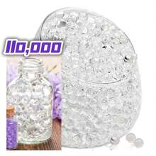 110.000 perlas de hidrogel de gelatina transparente, adecuadas para relleno de jarrones, velas flotantes, decoración del hogar y bodas (talla grande de 14 años) Mejores regalos
