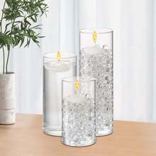 110.000 perlas de hidrogel de gelatina transparente, adecuadas para relleno de jarrones, velas flotantes, decoración del hogar y bodas (talla grande de 14 años) Mejores regalos