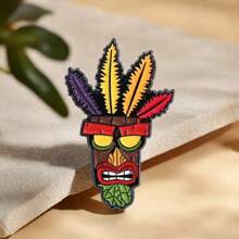 Funky Caveman Shaped Metal Brooch Pin, Decorative Badge For Clothes, Bags, Hats, Versatile, Great Gift For Friends And Classmates - Multicolor 1 - View 1