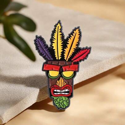 Divertida chapa de broche de metal con características europeas y americanas, decoración versátil para ropa, mochilas, sombreros, etc., regalo ideal para amigos y compañeros de clase