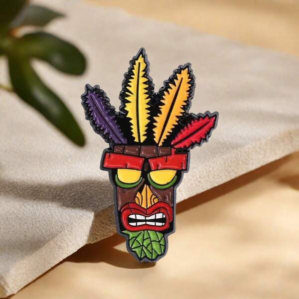 Funky Caveman Shaped Metal Brooch Pin, Decorative Badge For Clothes, Bags, Hats, Versatile, Great Gift For Friends And Classmates