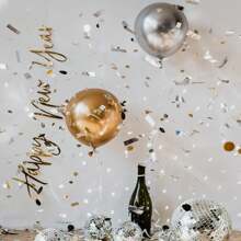 5 piezas de globos metálicos de 18 pulgadas, globos de látex brillantes para decoración de fiestas de cumpleaños, boda, Halloween, Acción de Gracias, Año Nuevo