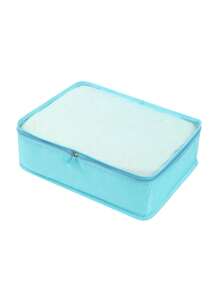 1入組帶拉鍊的大型布料收納袋 - 非常適合存放被子、毛毯、寢具、枕頭和衣物 - 可折疊且寬敞的容器，方便家居組織，大容量的包裝立方體和行李箱組織者，適合家居和旅行 - 便捷且節省空間的解決方案