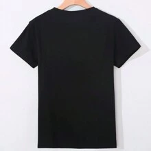 Every Dog That Licks Its Own  T-Shirt Meme Printed T-Shirt Streewear Unisex 100% Cotton - 黑色 - 查看 4