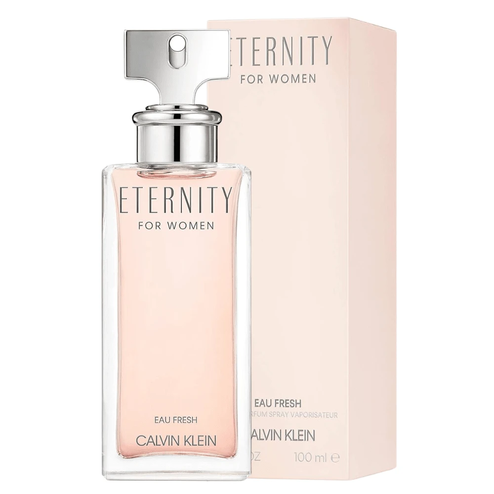Calvin Klein Eternity Eau Fresh EDP Perfume For Women 3.4oz / 100mL – Elegant Floral Aquatic Scent Spray For Her - Baby Pink - View 1