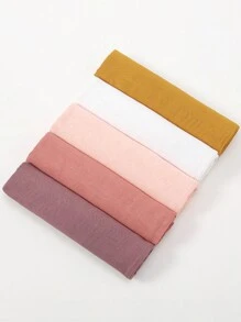 2pcs/1pc Wide-Brim Chiffon Scarf For Women, Fashionable Breathable Long Scarf, Muslim Hijab Headscarf, Suitable For Daily Comfortable And Versatile Wear