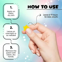 40/80/200/400/600/800 peças Adesivo em forma de estrela para acne, Adesivo corretor de manchas para pele facial, Adesivos para espinhas de acne - Dourado - Visão 8