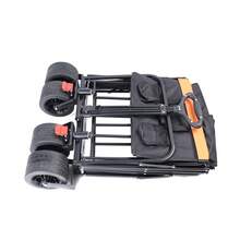 Collapsible Oxford Cloth Steel Frame Foldable Wagon, Heavy Duty Folding Utility Garden Cart With Wheels, Outdoor Portable Garden Cart Utility Wagon For Camping, Garden, Sports,  Beach Cart,Picnic (Multicolor) - Brake+Orange+Black - View 9