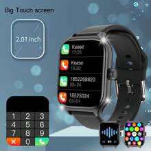 1 pulseira de relógio inteligente feminina, tela sensível ao toque TFT de 2,05", temperatura corporal, previsão do tempo, Bluetooth, rastreador de atividades, lembrete de chamadas/mensagens, compatível com sistemas Android e iOS, adequado para presentes
