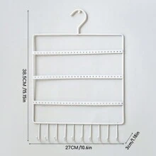 New Simple Wall Mounted Jewelry Storage Rack, Baby Headband, Necklace, Bracelet, Stud Earring, Jewelry, Multi-Functional Storage Hook, Non-Punch Rack - Multicolor - View 19