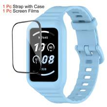 Replacement Silicone Strap Case Compatible With Honor Band 9 Watchband Sport Bracelet For Honor Band 9 Protection Cover Case For Men And Women As A Gift For Students Returning To School
