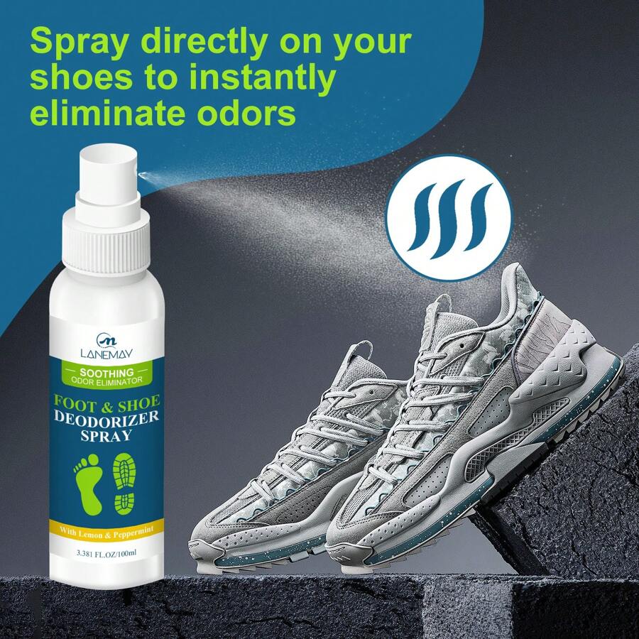 FOOT & SHOE DEODORIZER SPRAY Foot Spray For Sweaty Feet, Helps