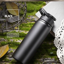 304 不锈钢运动水壶，椭圆形，防漏，带手洗保养说明，适合户外骑行 - 16.91 盎司，适合返校 - 彩色 - 查看 5