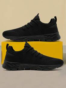 Women's Sneaker Casual Running Fitness Walking Training Shoes Lightweight Breathable Mesh Comfortable Soft Sole - 黑色 - 查看 2