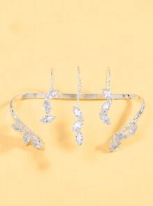 STONEFANS 1pc New Geometric Cubic Zirconia Bracelet, Adjustable Bangle For Women INs Style Hand Jewelry